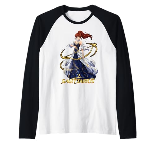 Anime Schütze Sternzeichen Mädchen Bogenschütze Raglan Anime Schütze Sternzeichen Mädchen Bogenschütze Raglan von Zodiac Anime Sagittarius