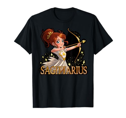 Anime Schütze Sternzeichen Mädchen Bogenschütze T-Shirt Anime Schütze Sternzeichen Mädchen Bogenschütze T-Shirt von Zodiac Anime Sagittarius