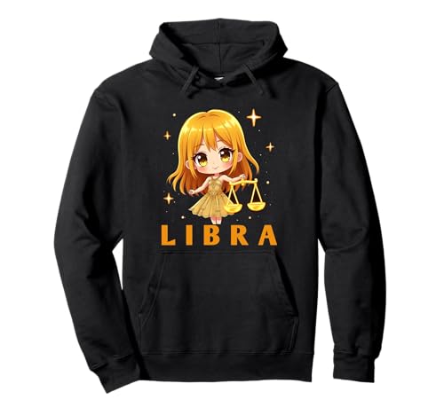 Anime Libra Girl Astrologie Pullover Hoodie Anime Libra Girl Astrologie Pullover Hoodie von Zodiac Sign Libra Girl Cute Chibi Style