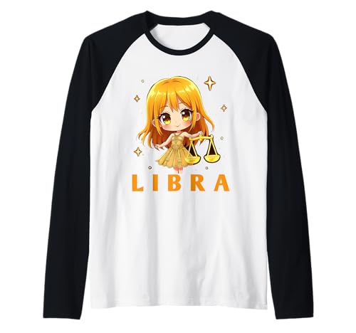Anime Libra Girl Astrologie Raglan Anime Libra Girl Astrologie Raglan von Zodiac Sign Libra Girl Cute Chibi Style
