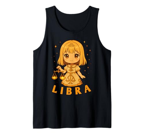 Anime Libra Girl Astrologie Tank Top Anime Libra Girl Astrologie Tank Top von Zodiac Sign Libra Girl Cute Chibi Style