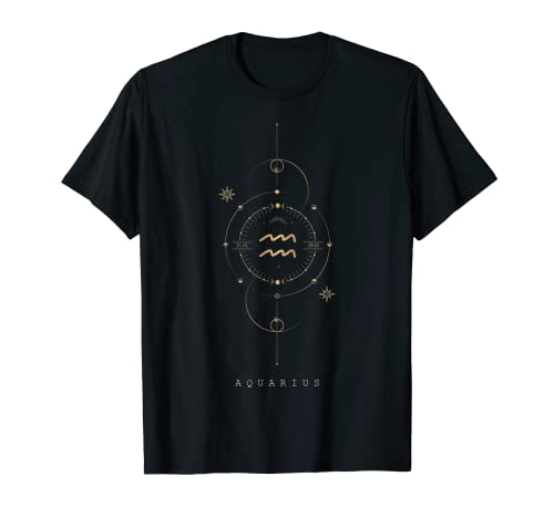 Wassermann Shirt für Damen Bocho Stil Frauen Februar Zeichen T-Shirt Wassermann Shirt für Damen Bocho Stil Frauen Februar Zeichen T-Shirt von Zodiac signs Astrology Gifts