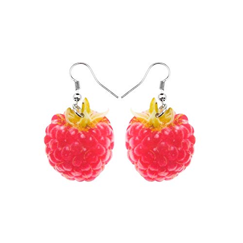 Rote Himbeere Früchte Essen Spaß Gedruckt Acryl Cut Out Drop Ohrringe Rote Himbeere Früchte Essen Spaß Gedruckt Acryl Cut Out Drop Ohrringe von Zodiark