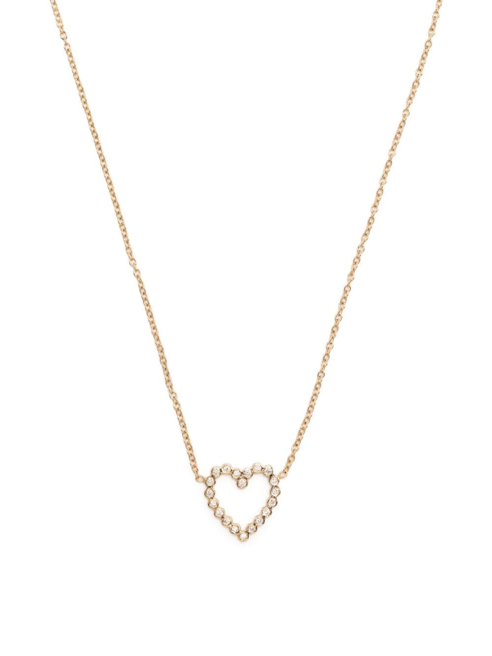 Zoë Chicco 14kt Gelbgoldhalskette mit Herzanhänger von Zoë Chicco