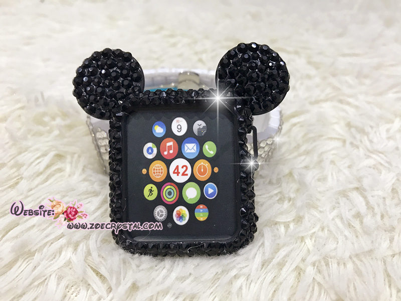 Bling Black Crystal Apple Uhrengehäuse Und Band Mit Strass 40 Mm 41 44 45 Bling Black Crystal Apple Uhrengehäuse Und Band Mit Strass 40 Mm 41 44 45 von ZoeBlingWorld