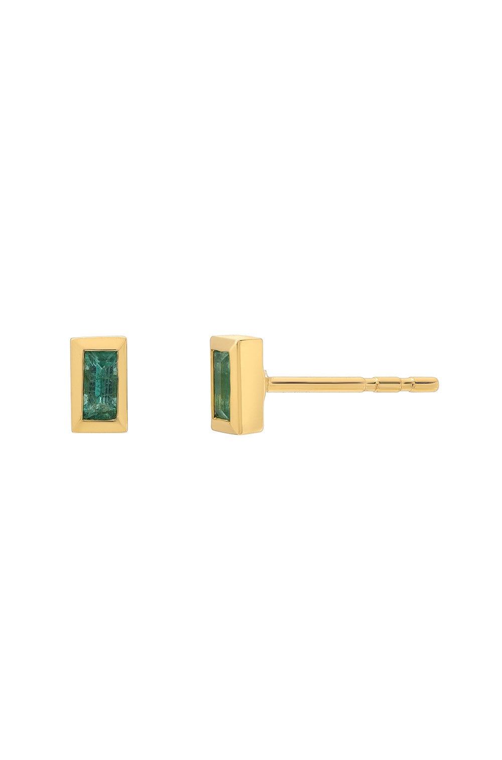 14K Gold Smaragd Baguette Ohrstecker von ZoeLevJewelry
