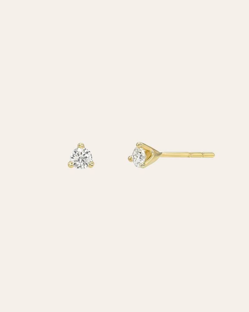 3 Diamant Ohrstecker | 14K Gold von ZoeLevJewelry