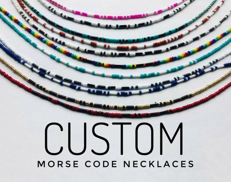 Morse-Code Halskette, Personalisierte Namenskette, Schmuck Für Die Besten Freunde, Individuelles Geschenk Das College, Junggesellenabschied von ZoeSheaDesigns