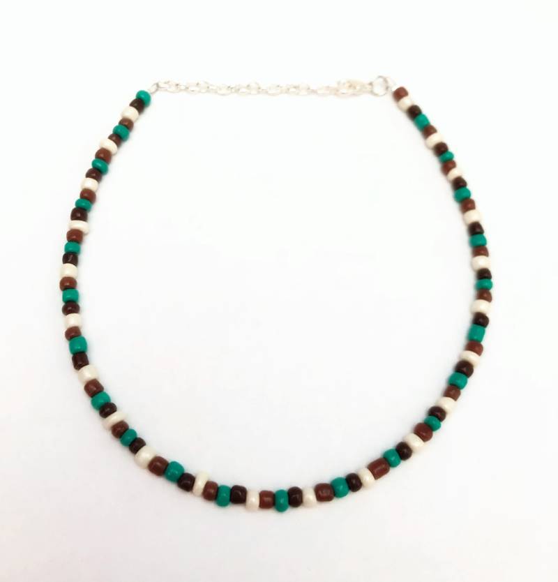 Südwestliche Halskette, Südliche Perle Türkis Perlenkette, Boho Südwestlichen Stil Braun Halskette von ZoeSheaDesigns