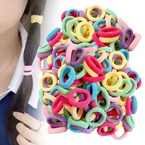 ZoeTekway 100 Stück Bunte Mini Haargummi Scrunchies Kleine Haargummis Kinder Haargummi f¨¹r Haargummis M?dchen Zopfgummis M?dchen von ZoeTekway