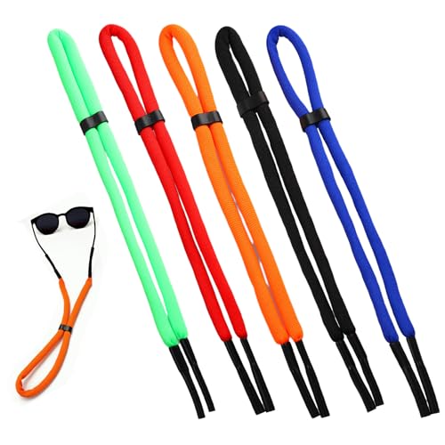 ZoeWei Brillenband Schwimmfähig, 5 Stück Sportbrillenband Anti-Verlust Brillenbänder Verstellbare Brillenband Herren für Wassersport Bootfahren Surfen von ZoeWei