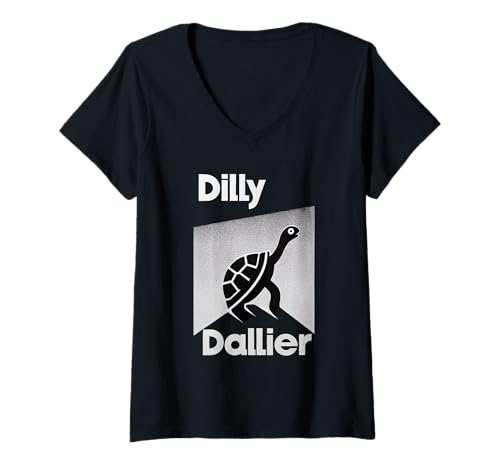 Damen Dilly Dallier Aufschubzeit verschwenden ||- T-Shirt mit V-Ausschnitt Damen Dilly Dallier Aufschubzeit verschwenden ||- T-Shirt mit V-Ausschnitt von Zögern Hobby