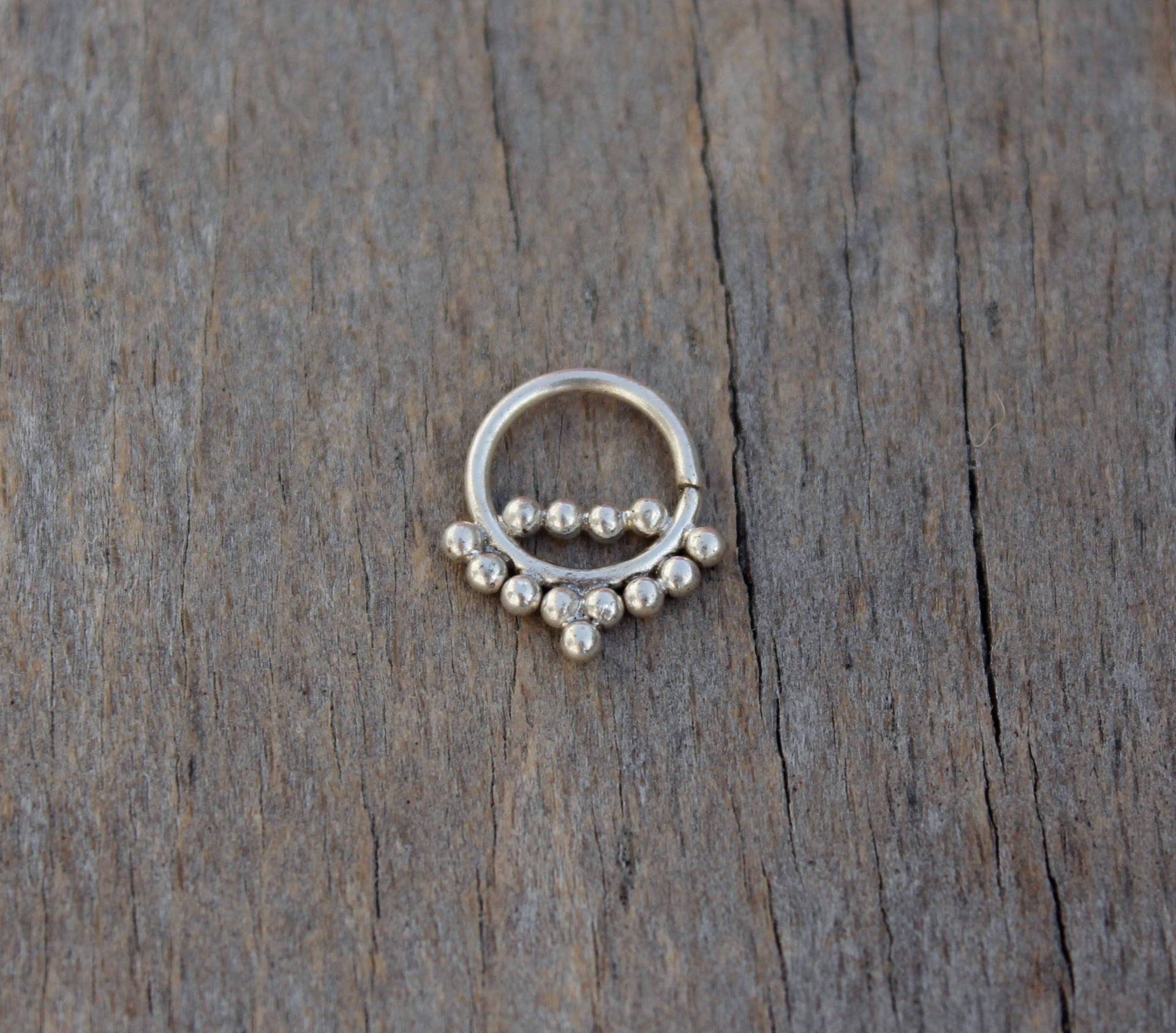 Septum Ring Sterlingsilber Boho Ethno Nasenpiercing von ZoelaDesign