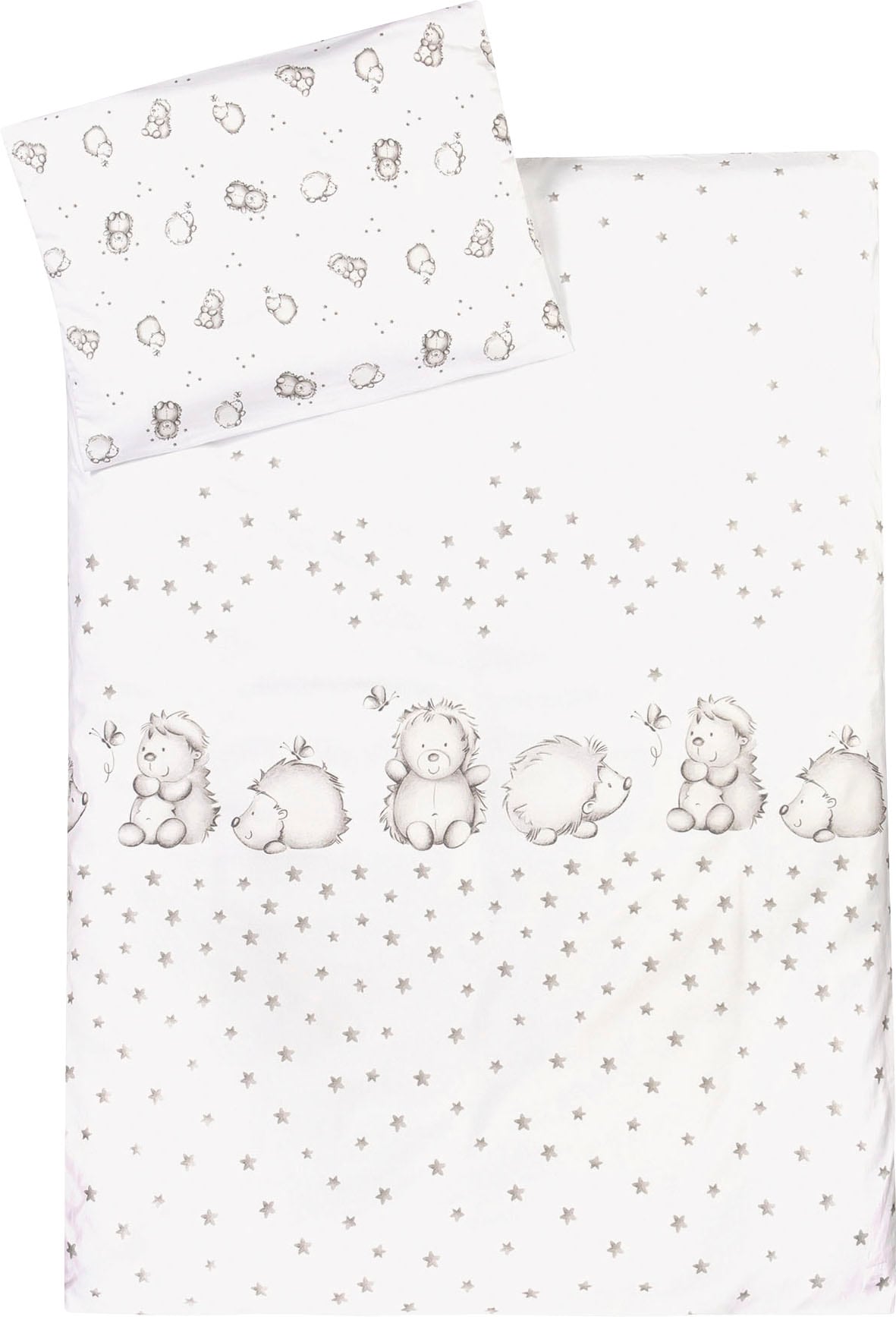 Julius Zöllner Kinderbettwäsche "Igelchen, in 100x135cm passt in Babybetten von 70x140cm und 60x120cm", (2 tlg.) von Julius Zöllner