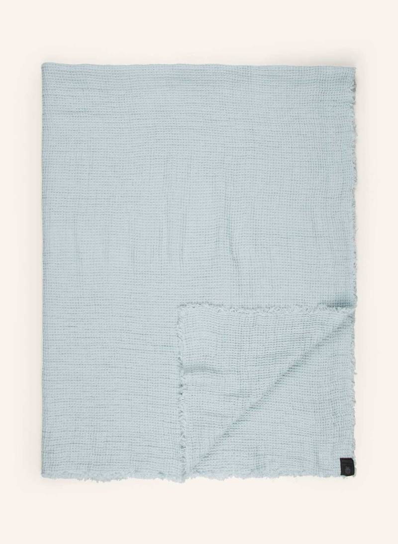 Zoeppritz Leinen-Plaid Honeybee blau von Zoeppritz