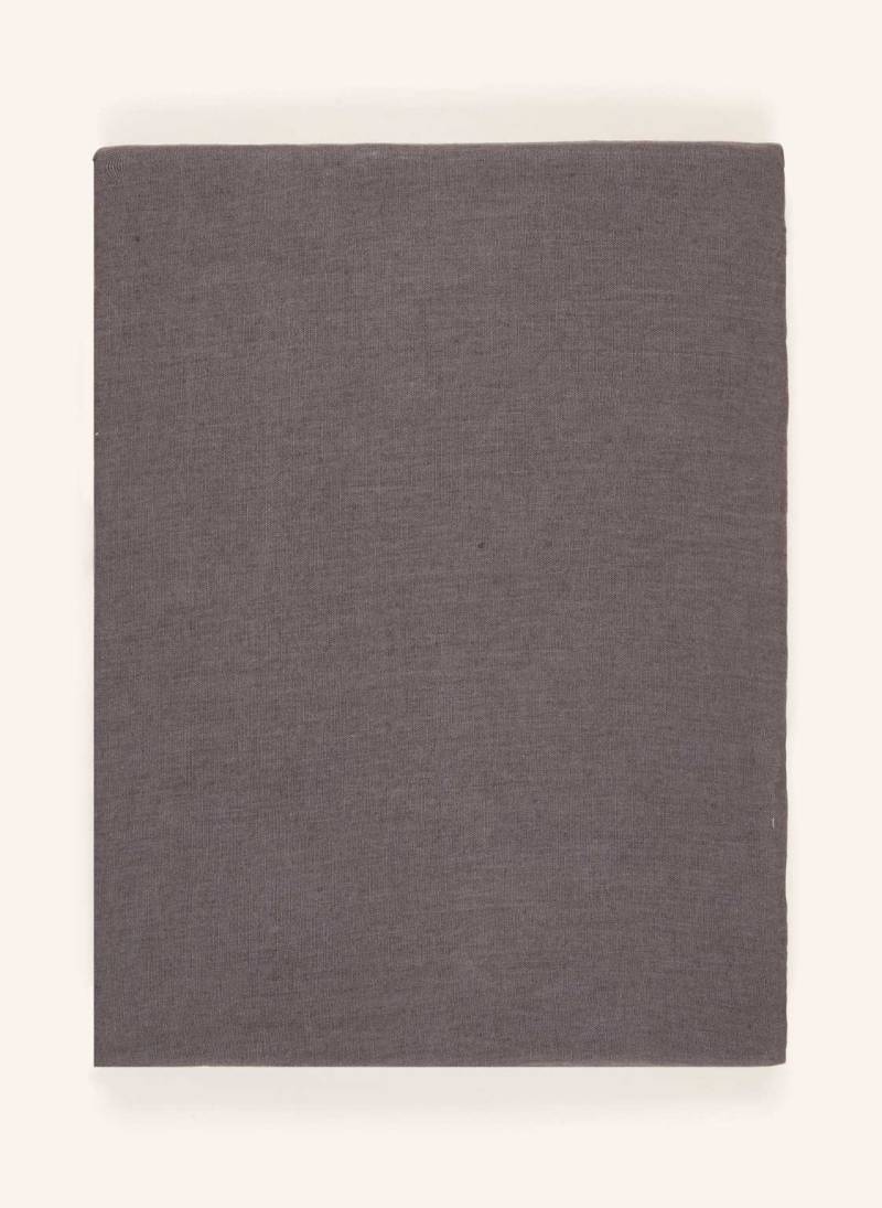 Zoeppritz Spannbettlaken Aus Leinen grau von Zoeppritz