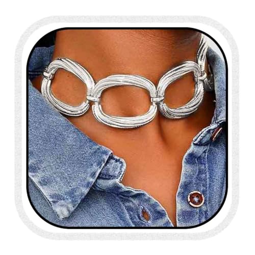 Zoestar Chunky Choker Halskette Gold Dicke Halsketten Punk Cuban Kette für Frauen von Zoestar