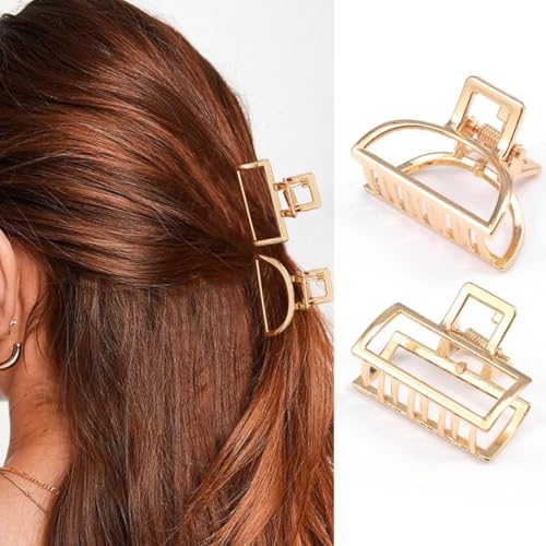 Zoestar Haarklammern, kleine goldene Haarklammern, Metallklammern, ausgefallener Haarschmuck für Damen und Mädchen von Zoestar