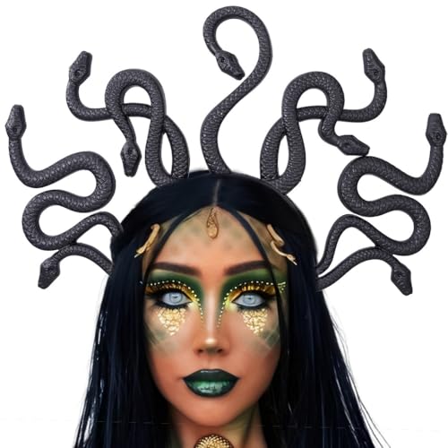 Zoestar Medusa Schlangen-Stirnband, griechische Göttin, Halloween-Haarschmuck für Damen (Schwarz, Einheitsgröße) von Zoestar