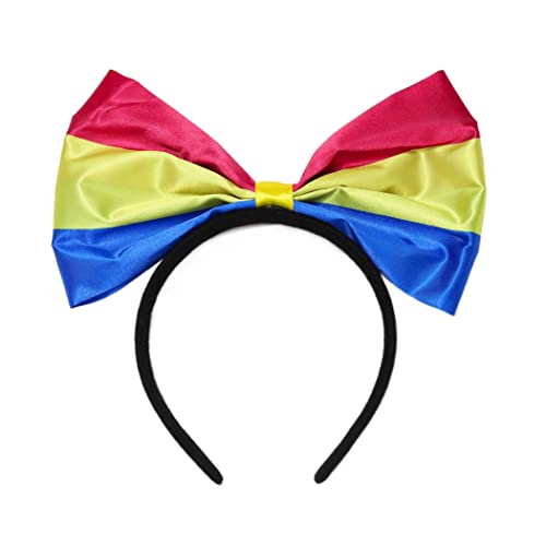 Zoestar Schleifen-Stirnband, gestreift, Haarreifen, Regenbogen, elastische Haarbänder, Party, Festival, Haarschmuck für Kinder und Erwachsene, 1 Stück (B) von Zoestar