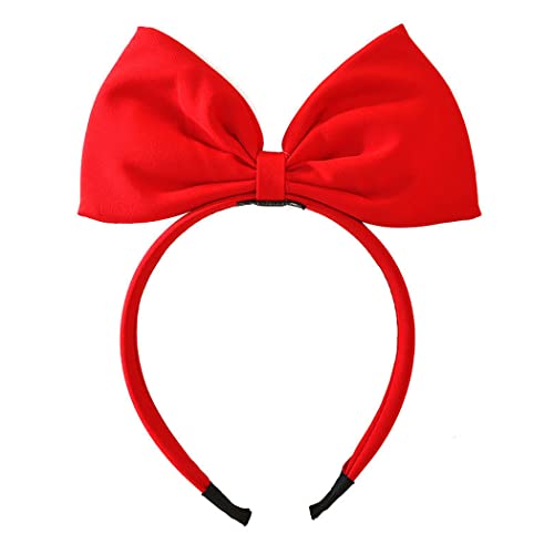 Zoestar Schleifen-Stirnband, große Schleife, Haarbänder, modischer Stretch-Kopfschmuck, Party, Cosplay, Haarschmuck für Damen, 1 Stück (Rot) von Zoestar