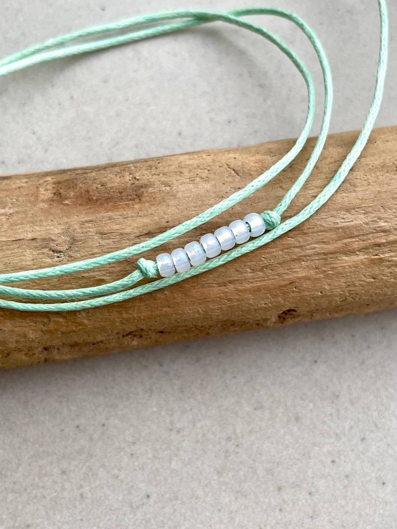 Boho Wunscharmband - Opal Glasperlen Wunsch Armband von ZoeundLola