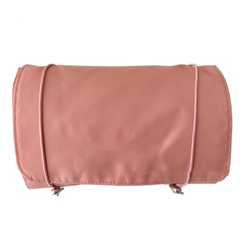 ﻿Aufrollbare Make-up-Tasche, Reise-Kosmetiktasche mit großem Fassungsvermögen, tragbare Damen-Make-up-Taschen, mit 4 abnehmbaren Reißverschlusstaschen aus transparentem, feinem von Zoeyilan