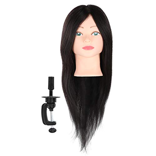 Schaufensterpuppen des echten Haares, Training von Manikin Cosmetology Doll Head, Manikin Practice Head Friseur, mit Klemme für Friseur, Mädchen üben die Flechtenhaarstyling von Zoeyilan