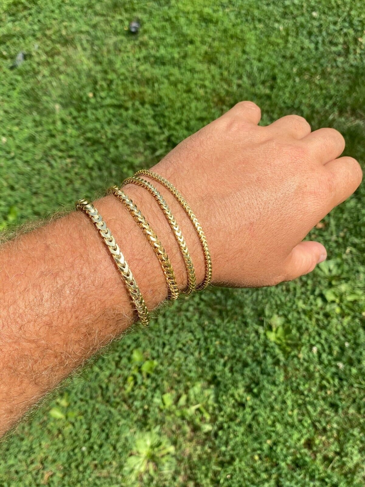 Herren Damen Gold Über Massivem 925 Sterling Silber Franco Armbänder 2, 5 Mm, 3Mm, 4Mm, 5Mm Breite Und 7 "-9" Länge von ZoeysJewelryBoxLLC