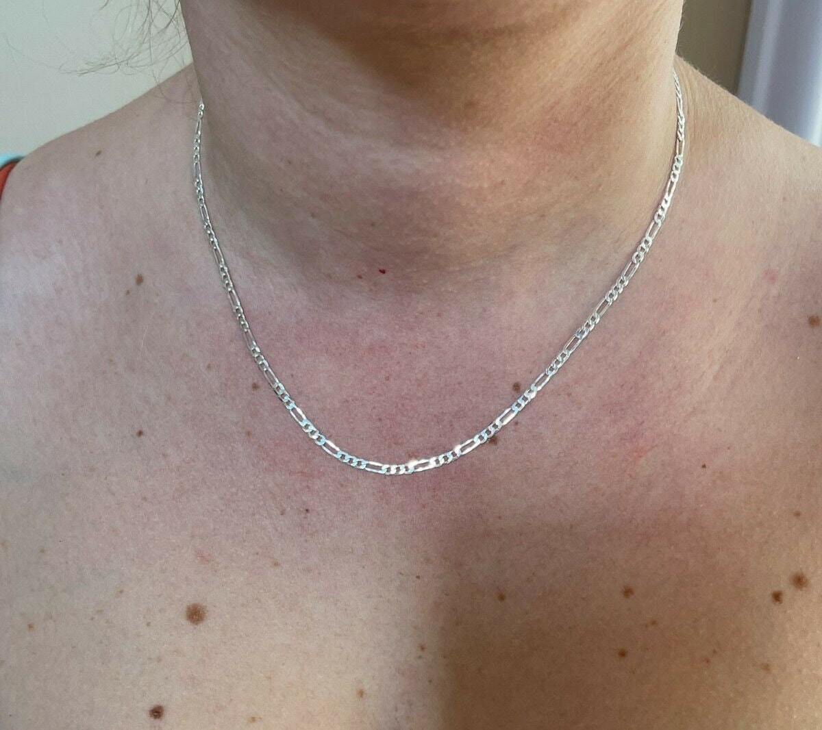 Herren Oder Damen 2, 5 Mm Breite Figaro Gliederkette Halskette Massiv 925 Sterling Silber 18 " - 30" Längen Erhältlich von ZoeysJewelryBoxLLC