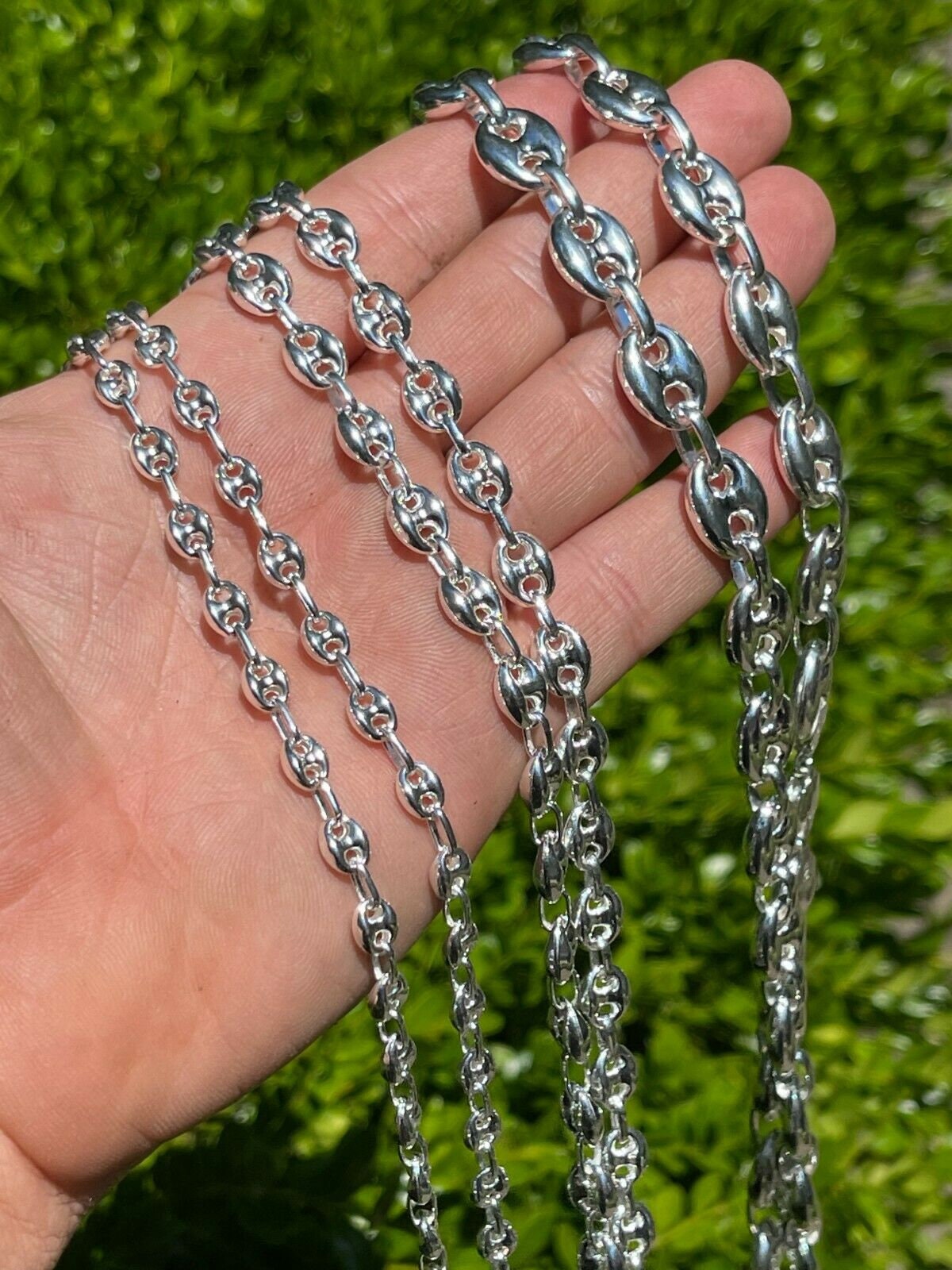 Herren Oder Damen 925 Sterlingsilber Hohl Puffed Mariner Anker Gliederkette 16 "Bis 30" Halskette Oder 7 "-8" Armbänder in 6mm, 8mm, 12mm Größen von ZoeysJewelryBoxLLC