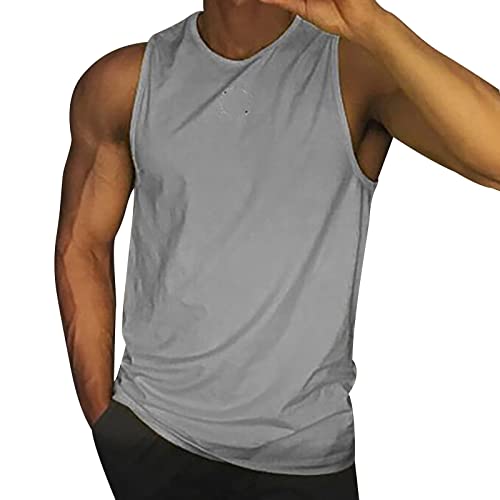 Zofedap Gym Tank Top Herren Gym Ärmelloses Shirts Einfarbig Fitness Muskelshirt Achselshirts Muscleshirt Unterhemd Trainingsshirt Tanktop Trägershirt Funktionsshirt Laufshirt Jungen von Zofedap