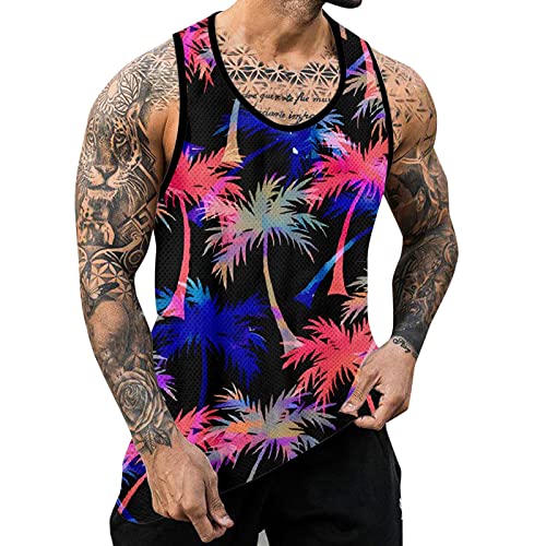 Zofedap Gym Tank Top Herren Sport Ärmellos Shirts Hawaii Hemd Männer Laufen Achselshirts Muscleshirt Muskelshirt Unterhemd Trainingsshirt Tanktop Funktionsshirt Laufshirt von Zofedap