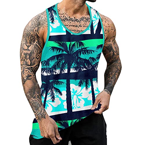 Zofedap Gym Tank Top Herren Sport Ärmellos Shirts Hawaii Hemd Männer Laufen Achselshirts Muscleshirt Muskelshirt Unterhemd Trainingsshirt Tanktop Funktionsshirt Laufshirt von Zofedap