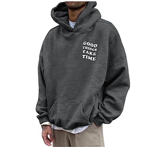 Zofedap Hoodie Herren Kapuzenpullover Oversize Langarmshirt Sweatshirt Streetwear Kapuzenpulli Sweatjacke Frühling Herbst Winter von Zofedap