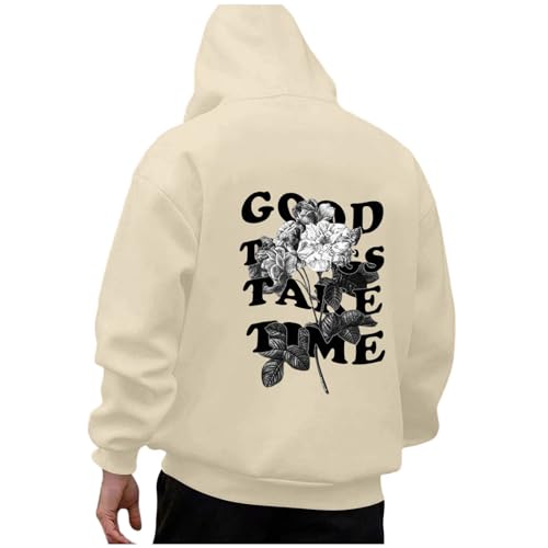 Zofedap Kapuzenpullover Herren Hoodie Männer mit Backprint Sweatshirt Streetwear Sweatjacke Langarm Kapuzenpulli Frühling Herbst Winter von Zofedap