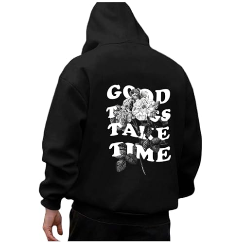 Zofedap Kapuzenpullover Herren Hoodie Männer mit Backprint Sweatshirt Streetwear Sweatjacke Langarm Kapuzenpulli Frühling Herbst Winter von Zofedap