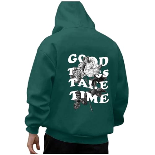 Zofedap Kapuzenpullover Herren Hoodie Männer mit Backprint Sweatshirt Streetwear Sweatjacke Langarm Kapuzenpulli Frühling Herbst Winter von Zofedap