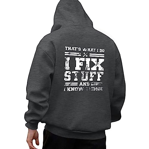 Zofedap Kapuzenpullover Herren Hoodie Männer mit Backprint Sweatshirt Kapuzenpulli Streetwear Sweatjacke Langarm Frühling Herbst Winter von Zofedap