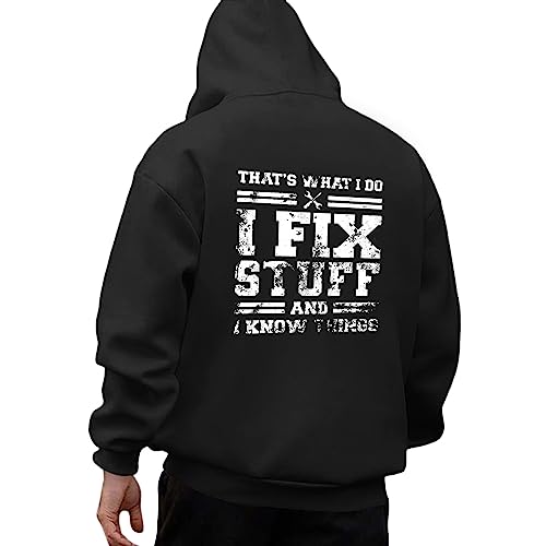 Zofedap Kapuzenpullover Herren Hoodie Männer mit Backprint Sweatshirt Kapuzenpulli Streetwear Sweatjacke Langarm Frühling Herbst Winter von Zofedap