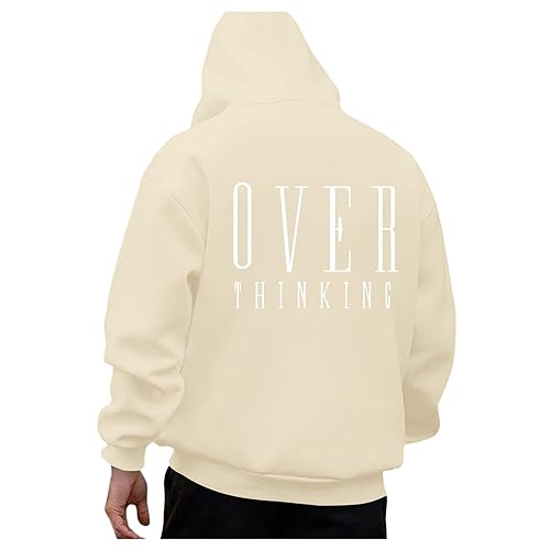 Zofedap Kapuzenpullover Herren Hoodie Männer mit Rückenaufdruck Sweatshirt Kapuzenpulli Streetwear Sweatjacke Langarm Winterpullover von Zofedap