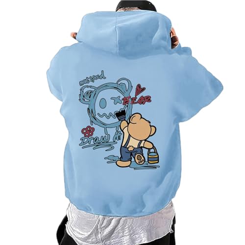 Zofedap Kapuzenpullover Herren Oversize Backprint Hoodie Sweatshirt mit Kapuze Hoody Langarmshirt Bären Printed Kapuzenpulli Streetwear Y2K Sweatjacke Männer - Most Speed, Draw it, Bear Zofedap Kapuzenpullover Herren Oversize Backprint Hoodie Sweatshirt mit Kapuze Hoody Langarmshirt Bären Printed Kapuzenpulli Streetwear Y2K Sweatjacke Männer - Most Speed, Draw it, Bear von Zofedap