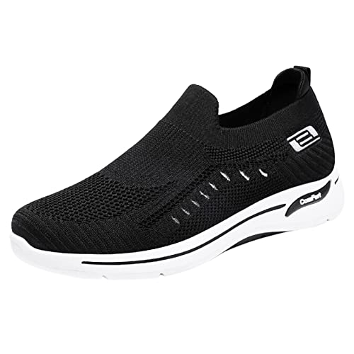 Zofedap Sneaker Herren Turnschuhe Atmungsaktiv Ohne Schnürsenkel Outdoor Fitnessschuhe Walkingschuhe Freizeitschuhe Hallenschuhe Sportschuhe Sommerschuhe von Zofedap