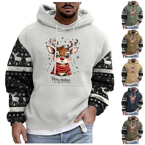 Zofedap Weihnachts Hoodie Herren Lustig Weihnachts Hoodie Rentier Kapuzenullover Männer Christmas Langarm Sweatshirt Weihnachten Weihnachtspulli Zofedap Weihnachts Hoodie Herren Lustig Weihnachts Hoodie Rentier Kapuzenullover Männer Christmas Langarm Sweatshirt Weihnachten Weihnachtspulli von Zofedap