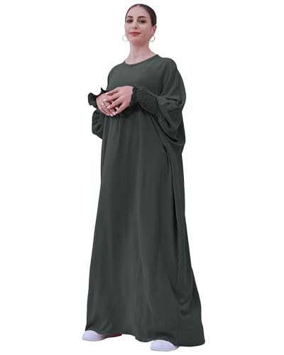 Zofocy Muslim Prayer Abaya Islamic Women Lightweight Maxi Dress Long Sleeve Ladies Dubai Kaftan von Zofocy