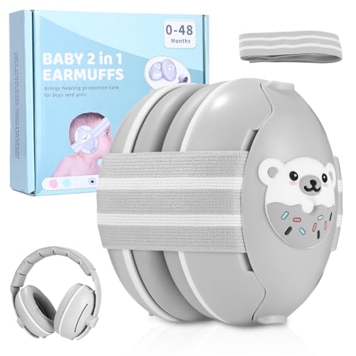 Zofory 2-in-1 Gehörschutz Baby Kopfhörer, Gehörschutz Baby, Kopfhörer Lärmschutz, Verstellbares Kopfband Ohrenschützer, Geeignet für Kleinkinder unter 48 Monaten Zofory 2-in-1 Gehörschutz Baby Kopfhörer, Gehörschutz Baby, Kopfhörer Lärmschutz, Verstellbares Kopfband Ohrenschützer, Geeignet für Kleinkinder unter 48 Monaten von Zofory