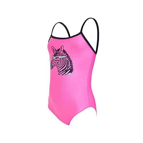 Zoggs Baby-Mädchen Zebra Classicback Pink 24 Badeanzug, Rose, 5 Jahre von Zoggs