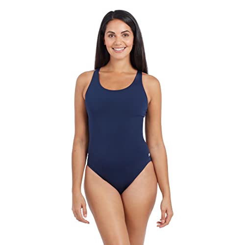 Zoggs Damen Cottesloe Powerback Bademode, Navy, 36 von Zoggs