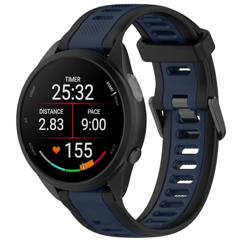 Zohmuly Band Kompatibel mit Garmin Forerunner 165/168/D2 Air X10/Amazfit bip 3/GTS 4 Mini, Weiches Silikon Replacement Watch Strap Silikonarmband Herren Damen Silikon Ersatzarmband für Galaxy Watch 6 von Zohmuly