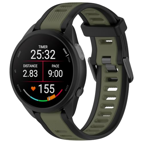 Zohmuly Band Kompatibel mit Garmin Forerunner 165/168/D2 Air X10/Amazfit bip 3/GTS 4 Mini, Weiches Silikon Replacement Watch Strap Silikonarmband Herren Damen Silikon Ersatzarmband für Galaxy Watch 6 von Zohmuly